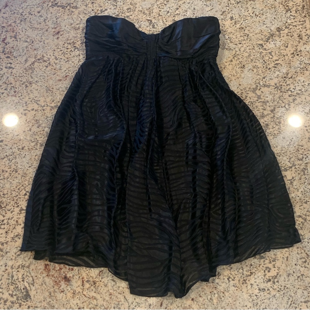 Express Strapless Sweetheart Neckline Babydoll Burnout Dress